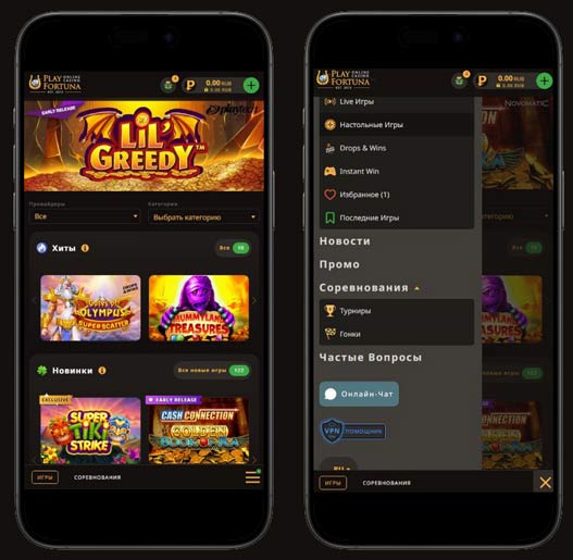 Оформление казино Плей Фортуна